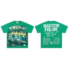 Yacht Tour Night Scene Rhinestone Print Washed Tee 29064539