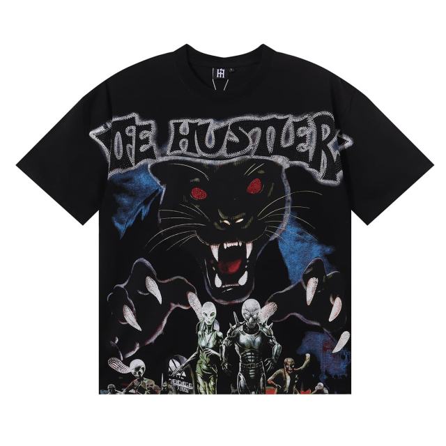 Black Panther Alien Rhinestone Print Tee 2 colors 29082345