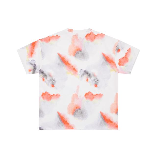 Tie-dye Space Skull Rhinestone Print Washed Tee 29064550