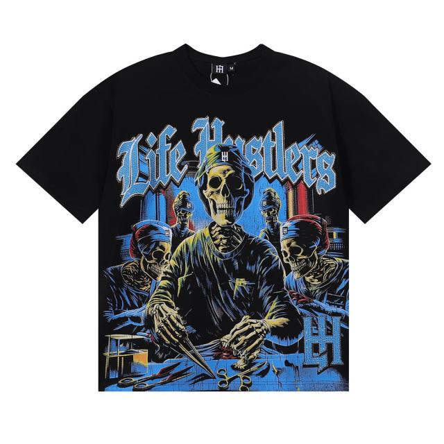 Skeletal Surgeon Rhinestone Print Tee 2 colors 28751252