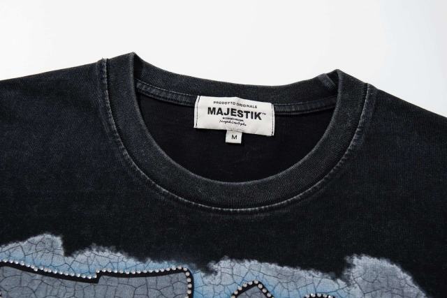 Football Catch Moment Rhinestone Print Washed Tee 29060785
