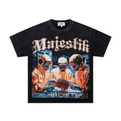 Sci-Fi Brain Surgery Rhinestone Print Washed Tee 29060731