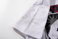 Sinner Series Double Hands Rhinestone Print Washed Tee 29060740