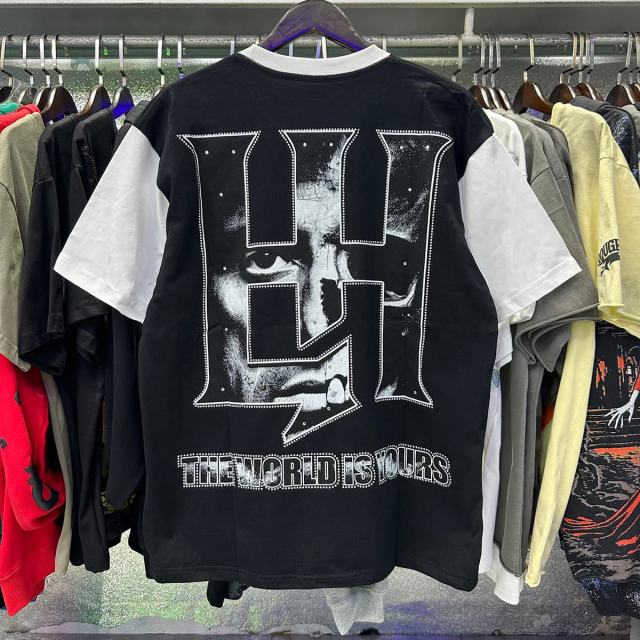 Scar Face Rhinestone Print Tee 28751254