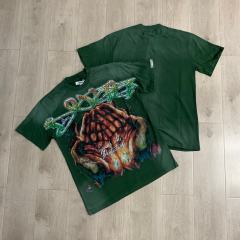 Flame Halo Praying Hands Print Washed Tee 29053837