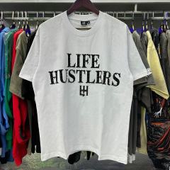 Basic Minimalist Logo Rhinestone Print Tee 4 colors 28751255