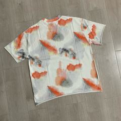 Tie-dye Universe Skateboard Robot Rhinestone Print Washed Tee 29064543
