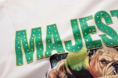 Collage Bulldog No.00 Rhinestone Print Washed Tee 29060734