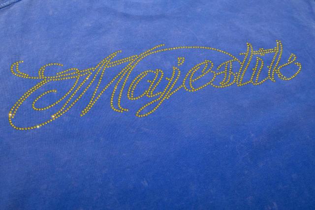 Muscular Bear Rugby Rhinestone Print Washed Tee 29065102
