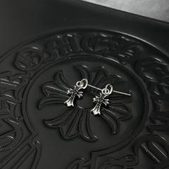 CH Black Onyx Cross Dangle Stud Earrings Pair