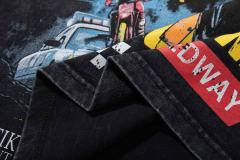 Street Legend Motorcycle Rhinestone Print Washed Tee 29060724
