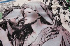 Jesus And Virgin Mary Religious Rhinestone Print Washed Tee 2 colors 29060788