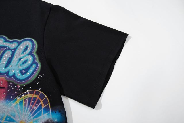 Neon City Supercar Rhinestone Print Washed Tee 29060780