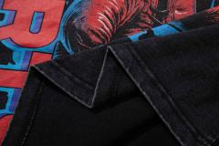 Dark Cross Boxing Glove Rhinestone Print Washed Tee 29060720
