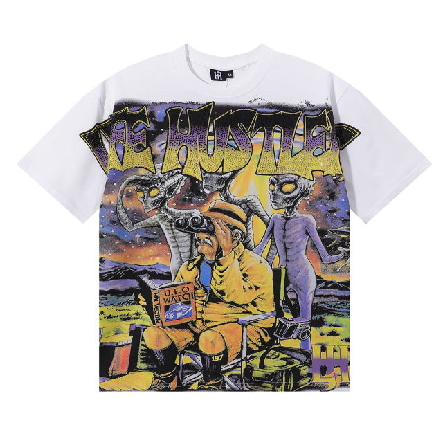 Alien Hunter Tracking Rhinestone Print Tee 2 colors 29082348
