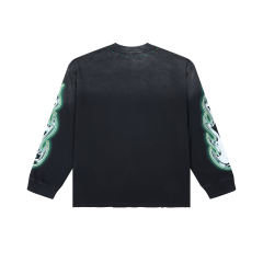 Latest Fashion Streetwear Rhinestone Long-Sleeve T-Shirt 28930897
