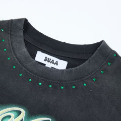 Latest Fashion Streetwear Rhinestone Long-Sleeve T-Shirt 28930897