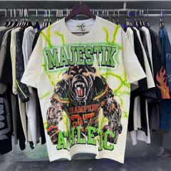 Roaring Hound No.00 Rhinestone Print Washed Tee 29060774