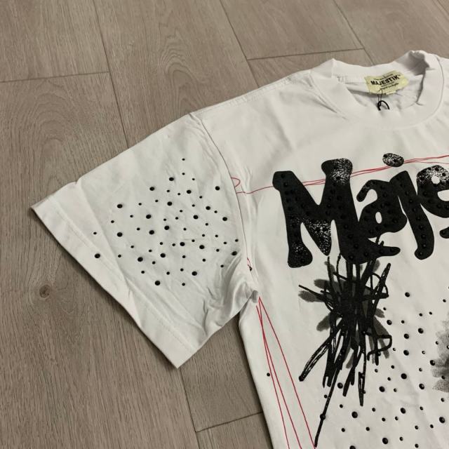 Iron Cross Flame Skeleton Rhinestone Print Washed Tee 29064538
