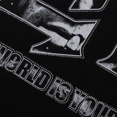 Scar Face Rhinestone Print Tee 28751254