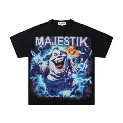 Scary Marshmallow Ghost Rhinestone Print Washed Tee 29060777