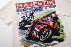Retro Motorcycle Event Rhinestone Print Washed Tee 2 colors 29060730