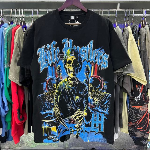 Skeletal Surgeon Rhinestone Print Tee 2 colors 28751252
