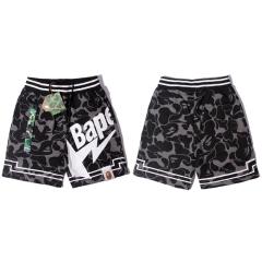 BAPE Black City Camo Lightning BAPE Logo Basketball Sweat Shorts