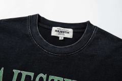 Rock Jesus Pentagram Rhinestone Print Washed Tee 29060726