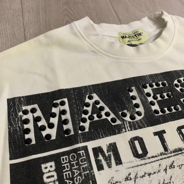 Motorcycle Club Newspaper Rhinestone Print Washed Tee 29064536