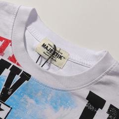 Statue of Liberty Hotfix Rhinestone Print Washed Tee 28874479
