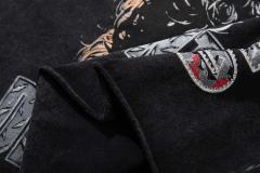 Sunglasses Hip Hop Jesus Rhinestone Print Washed Tee 29060733