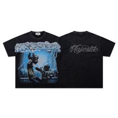 Football Catch Moment Rhinestone Print Washed Tee 29060785