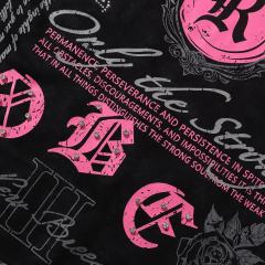 Dark High-Street Rebellious Rhinestone Print Washed Tee 11 colors 29077647