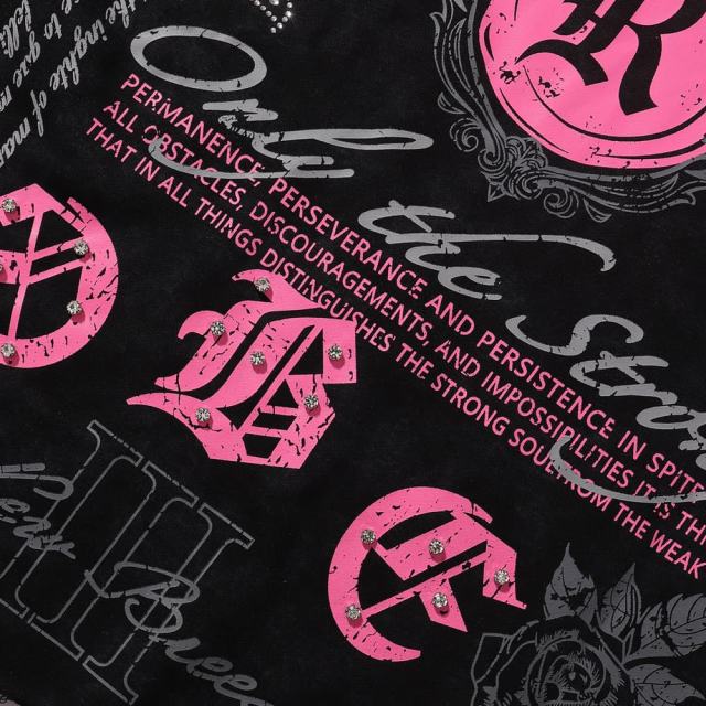 Dark High-Street Rebellious Rhinestone Print Washed Tee 11 colors 29077647