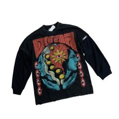 Los Angeles Latest Fashion Streetwear Ripped Vintage Rhinestone Long-Sleeve T-Shirt 28930933