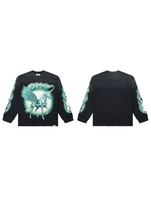 Latest Fashion Streetwear Rhinestone Long-Sleeve T-Shirt 28930897