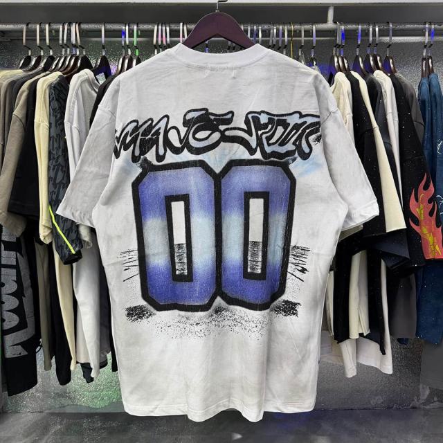 Sports Shark No.00 Rhinestone Print Washed Tee 29060775