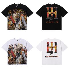 Masked Tattooed Angel Rhinestone Print Tee 2 colors 28751248