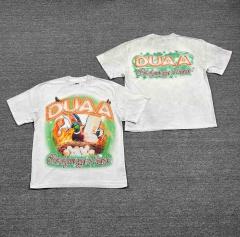 Funny Mallard Duck Rhinestone Print Washed Tee 29053847