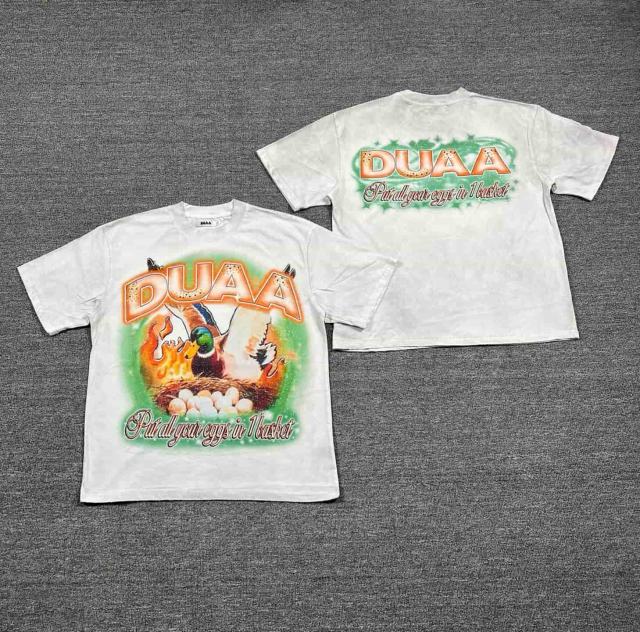 Funny Mallard Duck Rhinestone Print Washed Tee 29053847