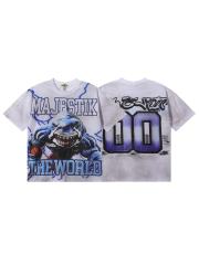 Sports Shark No.00 Rhinestone Print Washed Tee 29060775