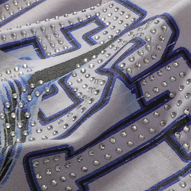 Sports Shark No.00 Rhinestone Print Washed Tee 29060775
