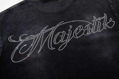 Sunglasses Hip Hop Jesus Rhinestone Print Washed Tee 29060733