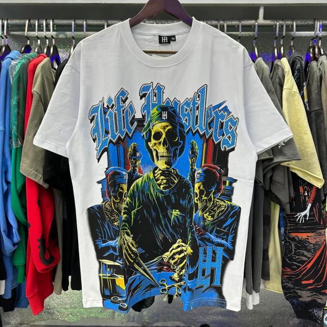 Skeletal Surgeon Rhinestone Print Tee 2 colors 28751252