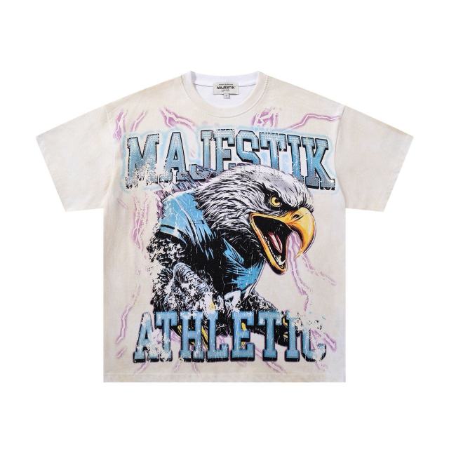 Lightning Eagle No.27 Rhinestone Print Washed Tee 29065098