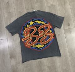 Flaming Bull Rhinestone Print Washed Tee 29069142