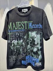 Rock Jesus Pentagram Rhinestone Print Washed Tee 29060726