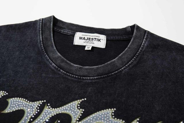 Racing Skull Champion Trophy Rhinestone Print Washed Tee 29065100