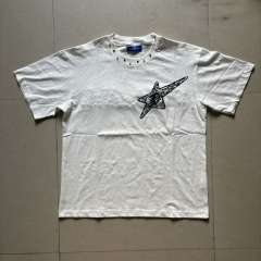Dark High-Street Rebellious Rhinestone Print Washed Tee 11 colors 29077647